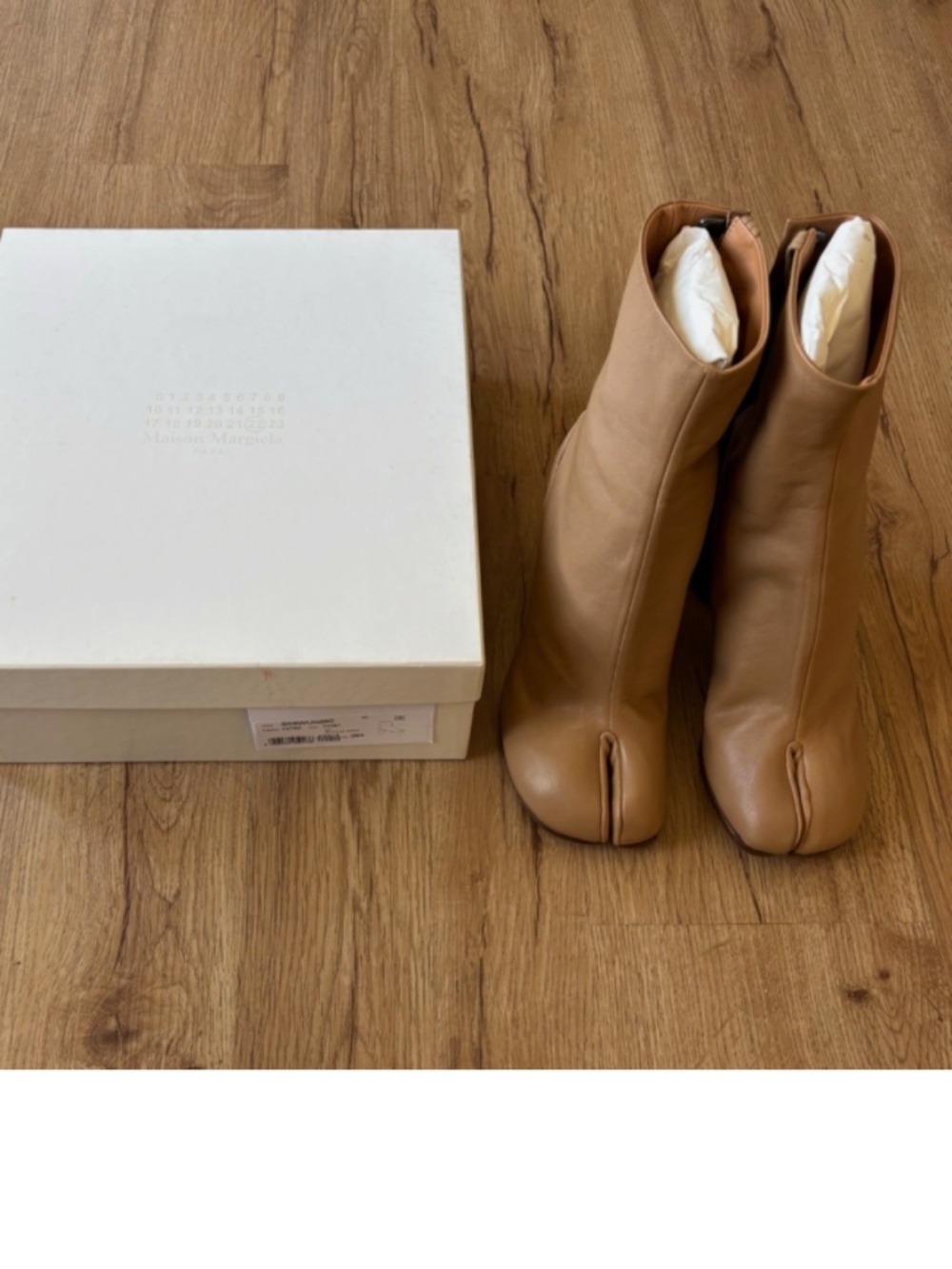 ★NEW With Box Org.$1420  MAISON MARGIELA Tabi Ankle Boots Nude EU38.5★